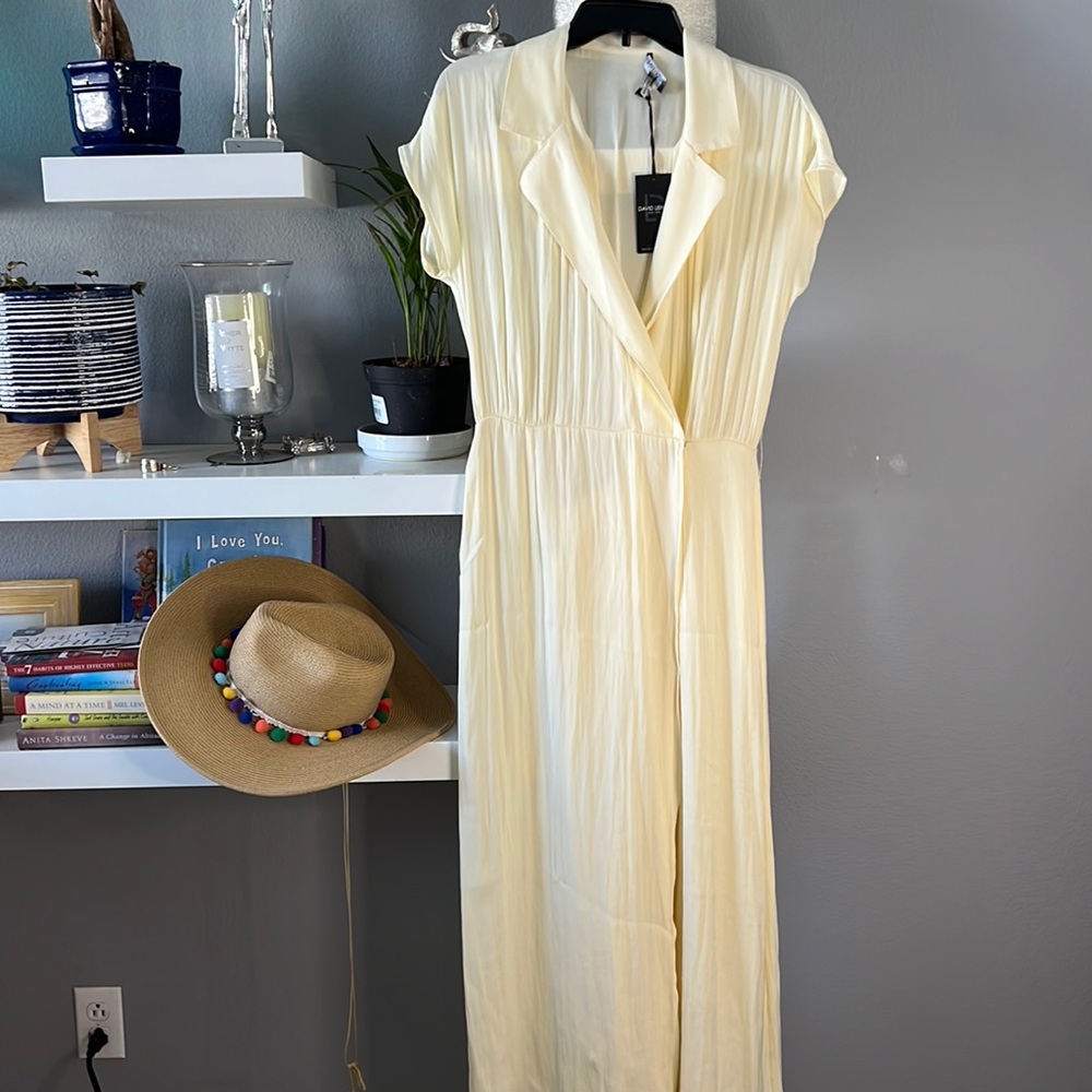 David Lerner Cream Midi Dress